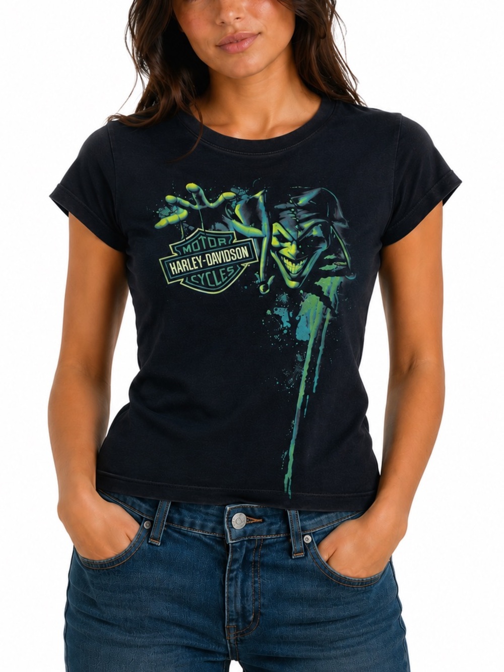 Harley-Davidson 2010 Black Tee with Green Graphic